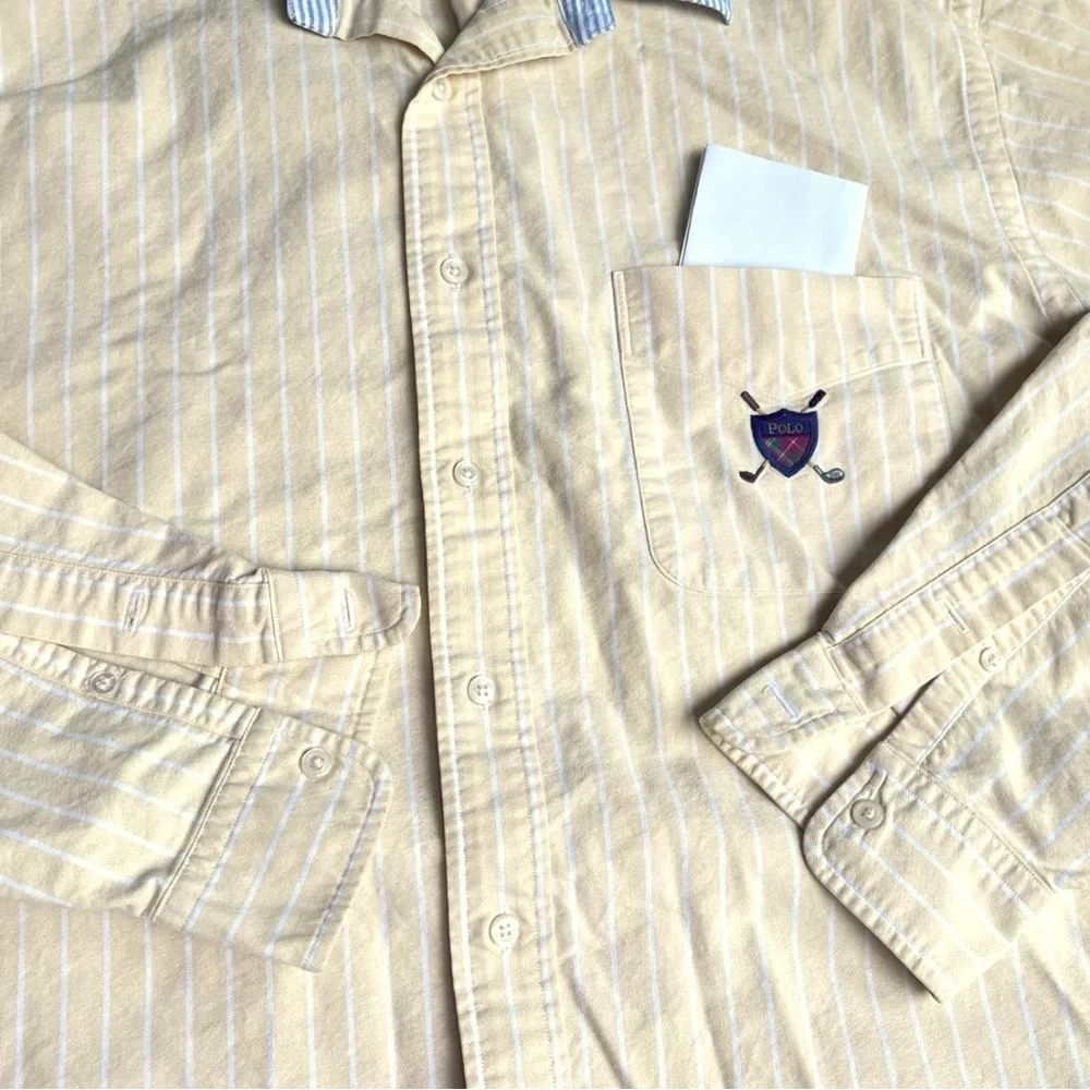 Ralph Lauren Yellow Striped Men's Shirt - Picture 6 of 15